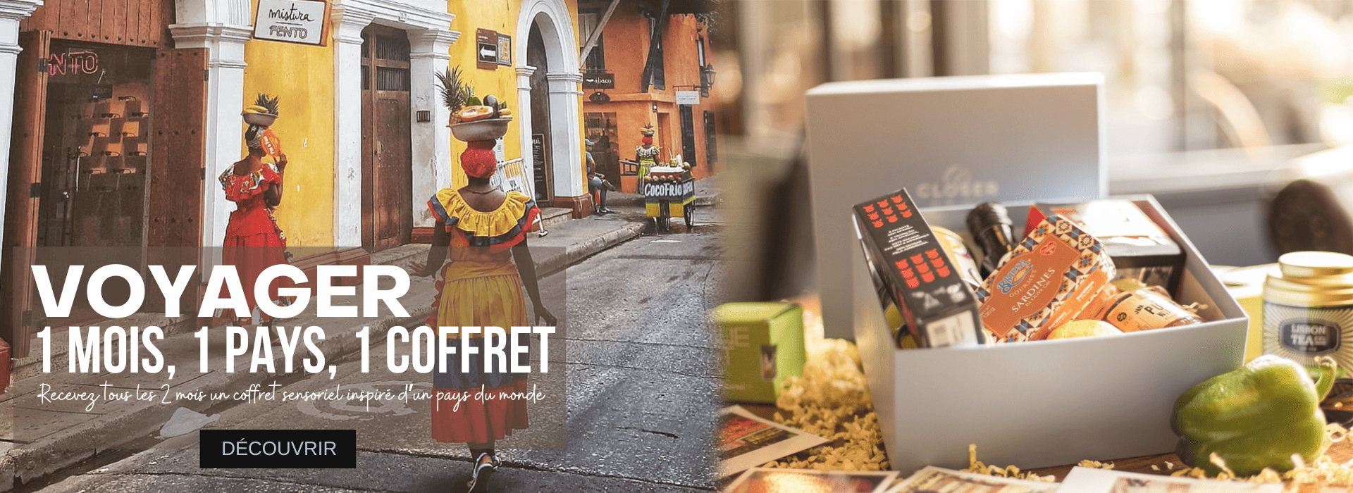 1 coffret, 1 pays, tous les deux mois : vivez un voyage sensoriel et gourmand unique.